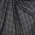 Box Checkered Designer Hijab With 4 Sided Fringe's On The Border - Grey